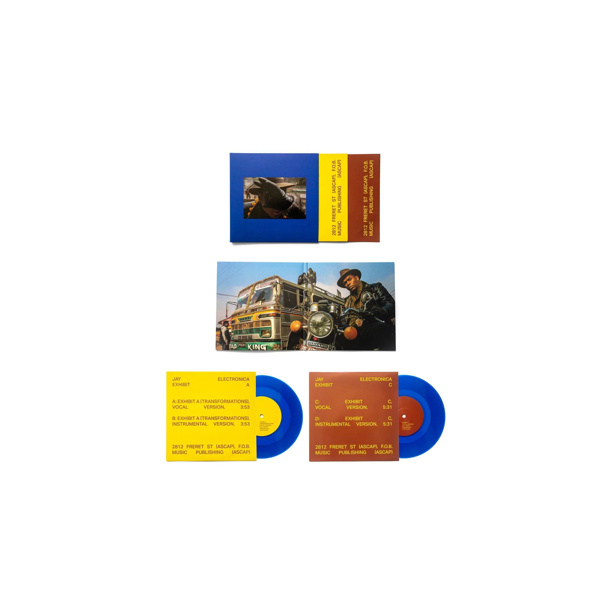 Jay Electronica - Exhibit A & C (2x7" Blue Vinyl Set) – תמונה 4